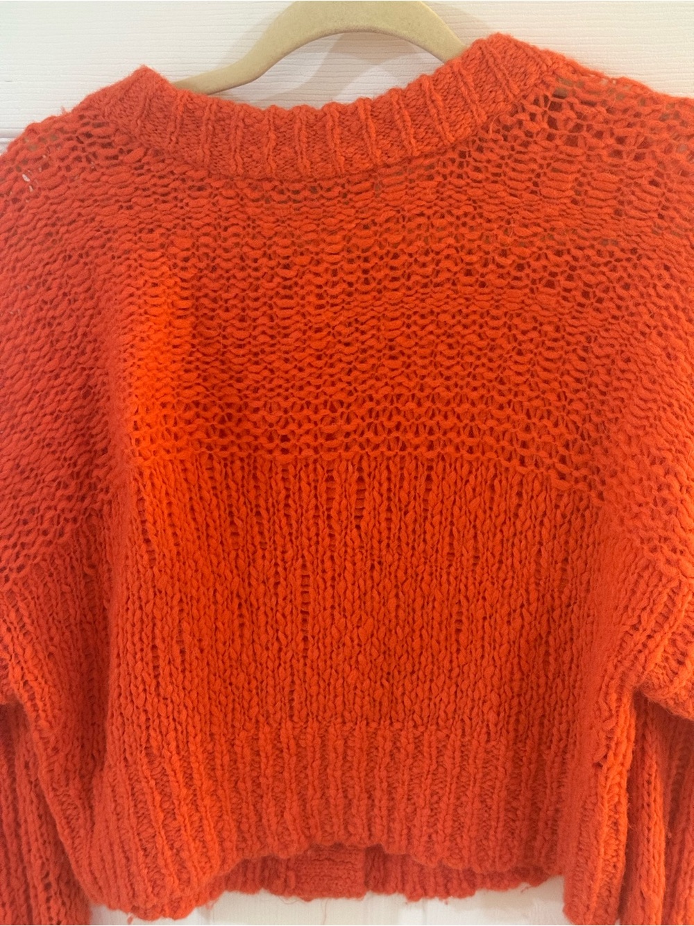 Everlane Bright Orange Lofty-Knit Button Cardigan - Picture 9 of 12